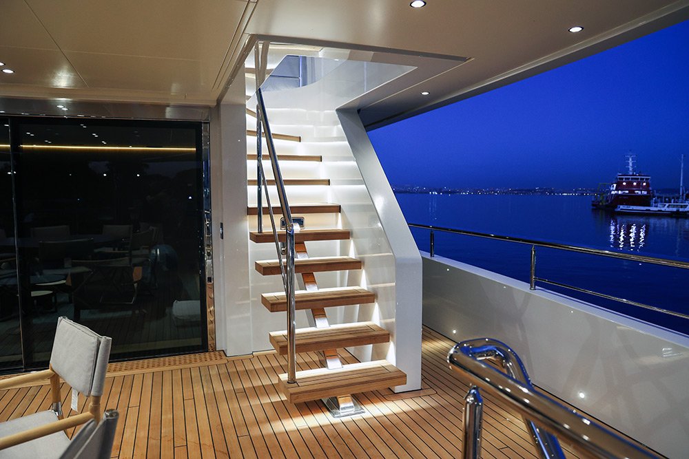 Yacht stair lighting